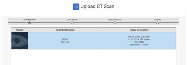 Exactech Active Intelligence Shoulder Case CT upload to AI One